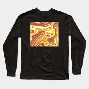 Sunset Marble Liquid Waves colors grading pattern Long Sleeve T-Shirt